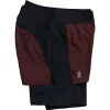 On Running Active Womens Short -On Running Sales Shop On Running Active Womens Shorts Mulberry Black