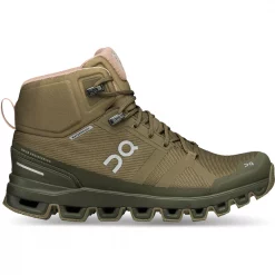 On Running Cloudrock Waterproof Womens Hiking Boots -On Running Sales Shop On Running Cloudrock Waterproof Womens Hiking Boots Khaki Green